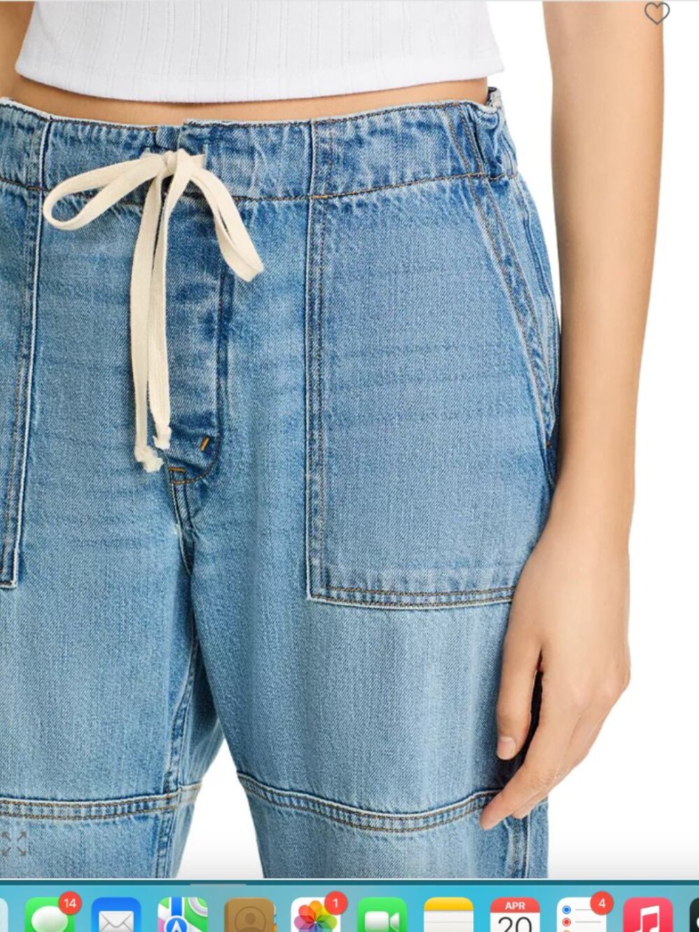 RE/DONE Drawstring Waist Beach Pant Hacienda Jeans NWT $310 - Picture 7 of 7